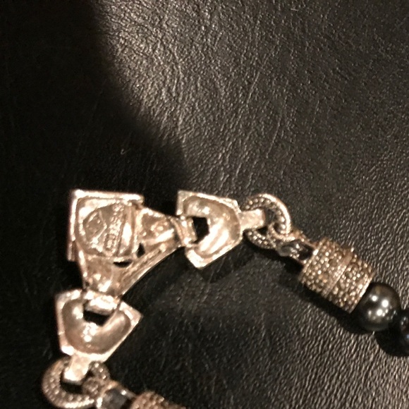 Judith Jack - Beaded Hematite & Marcasite choker Necklace - Picture 7 of 7